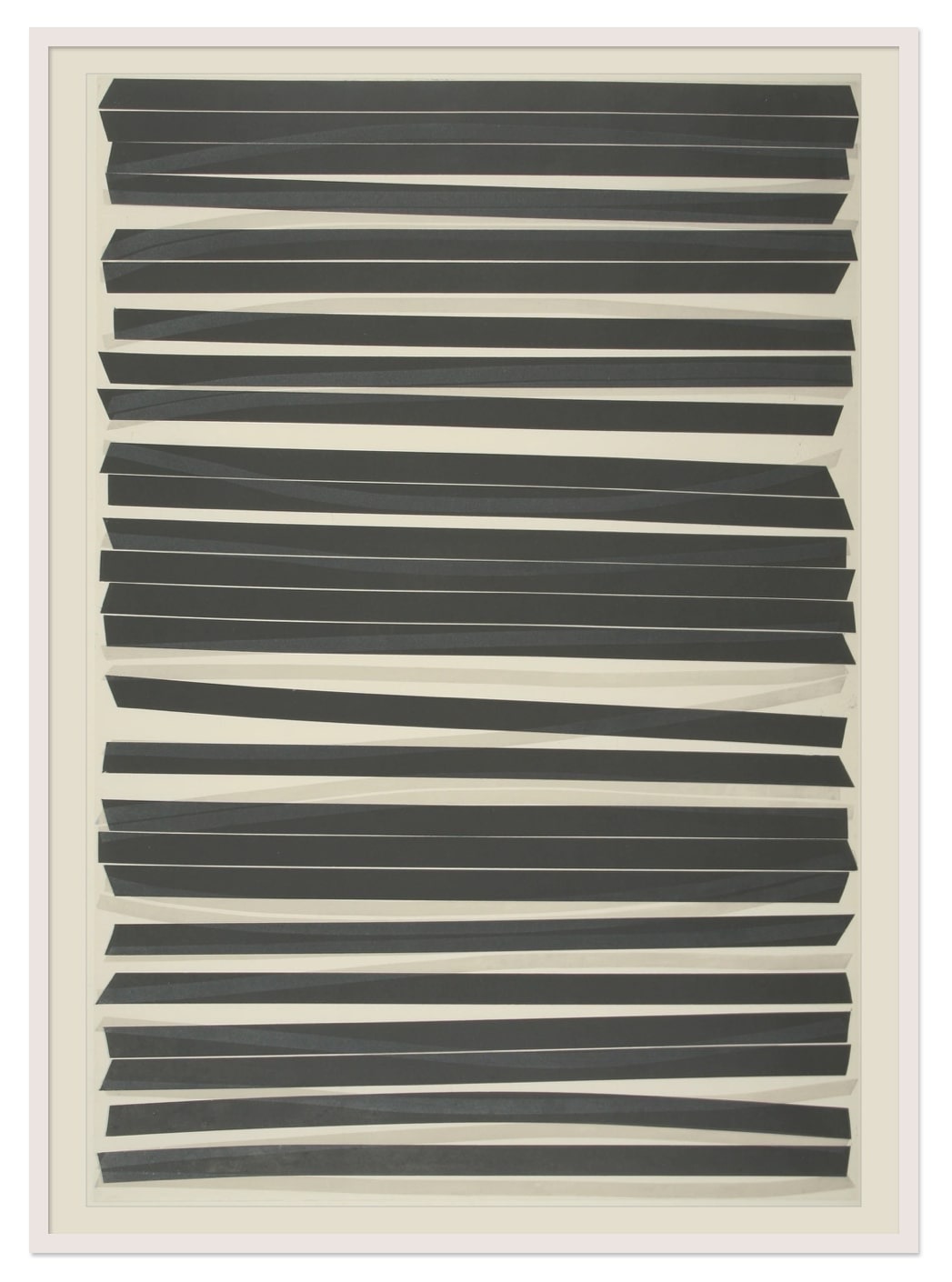 Untitled (fat stripe), 2002, Aquatint 2 plates of 100 x 70 cm. Printed on Hahnemühle 350 g. paper of 108 x 78 cm., Edition of 25 - Installation View by Tom Bell