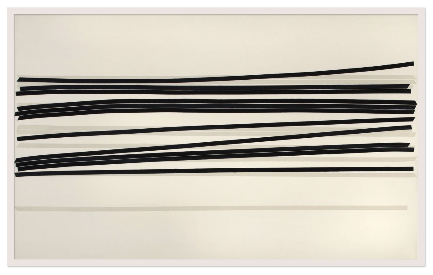 Untitled (long stripe), 2002, Aquatint 2 plates of 70 x 111 cm. Printed on Hahnemühle 350 g. paper of 100 x 140 cm., Edition of 5 - Installation View by Tom Bell
