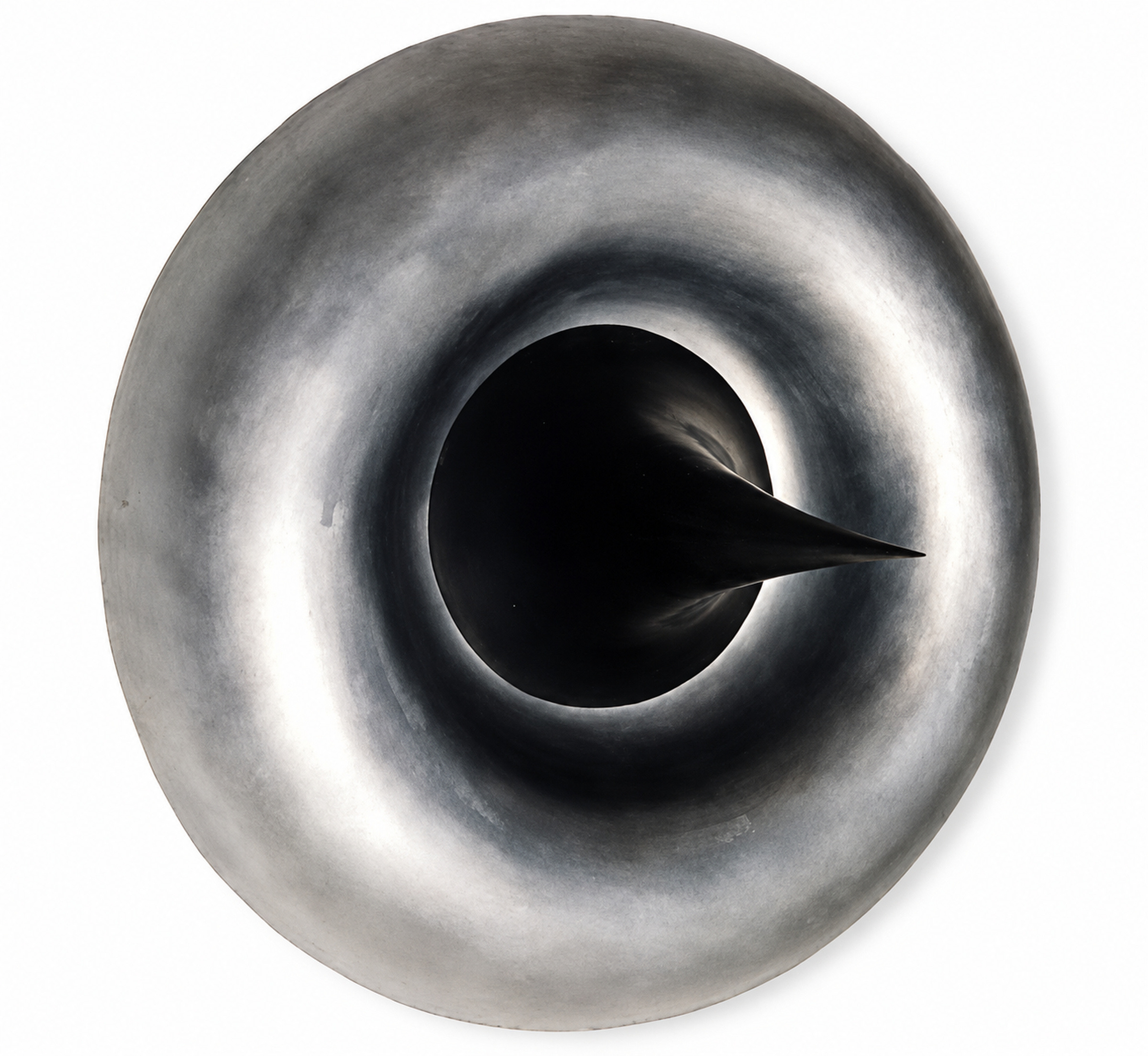 Untitled, 1996, Cast Aluminum and Resin. 4' (122cm) round; projection 2' (61cm). Unique. - Sculpture by Tom Bell