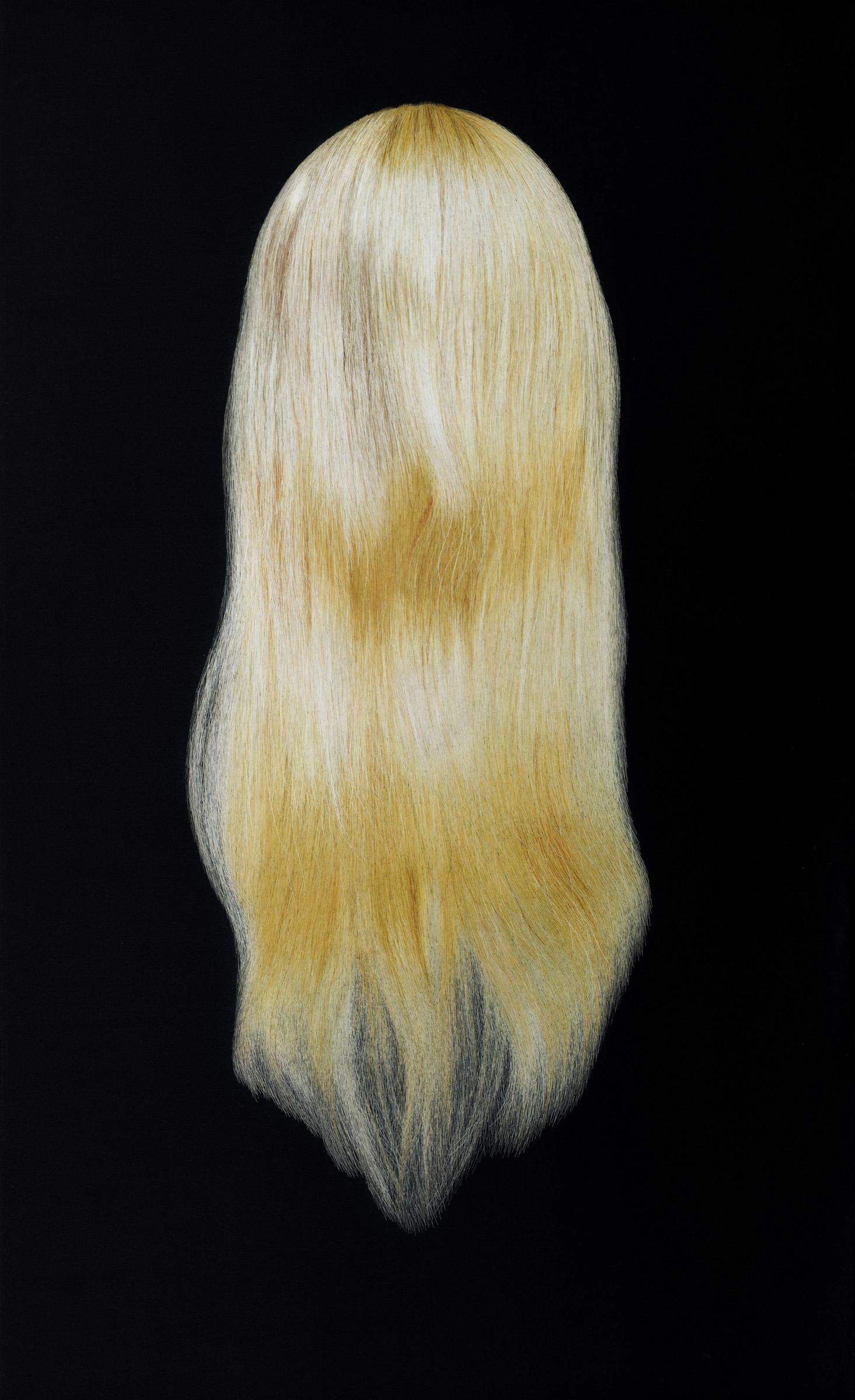 Untitled, 2005 to 2008, Silk on Silk Hand embroidered 98cm X 38cm - Silk on Silk by Tom Bell