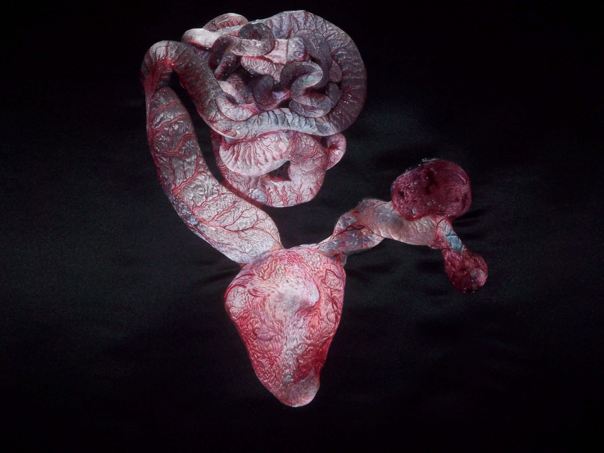 Untitled, 2005 to 2008, Silk on Silk Hand embroidered 61cm X 61cm - Silk on Silk by Tom Bell