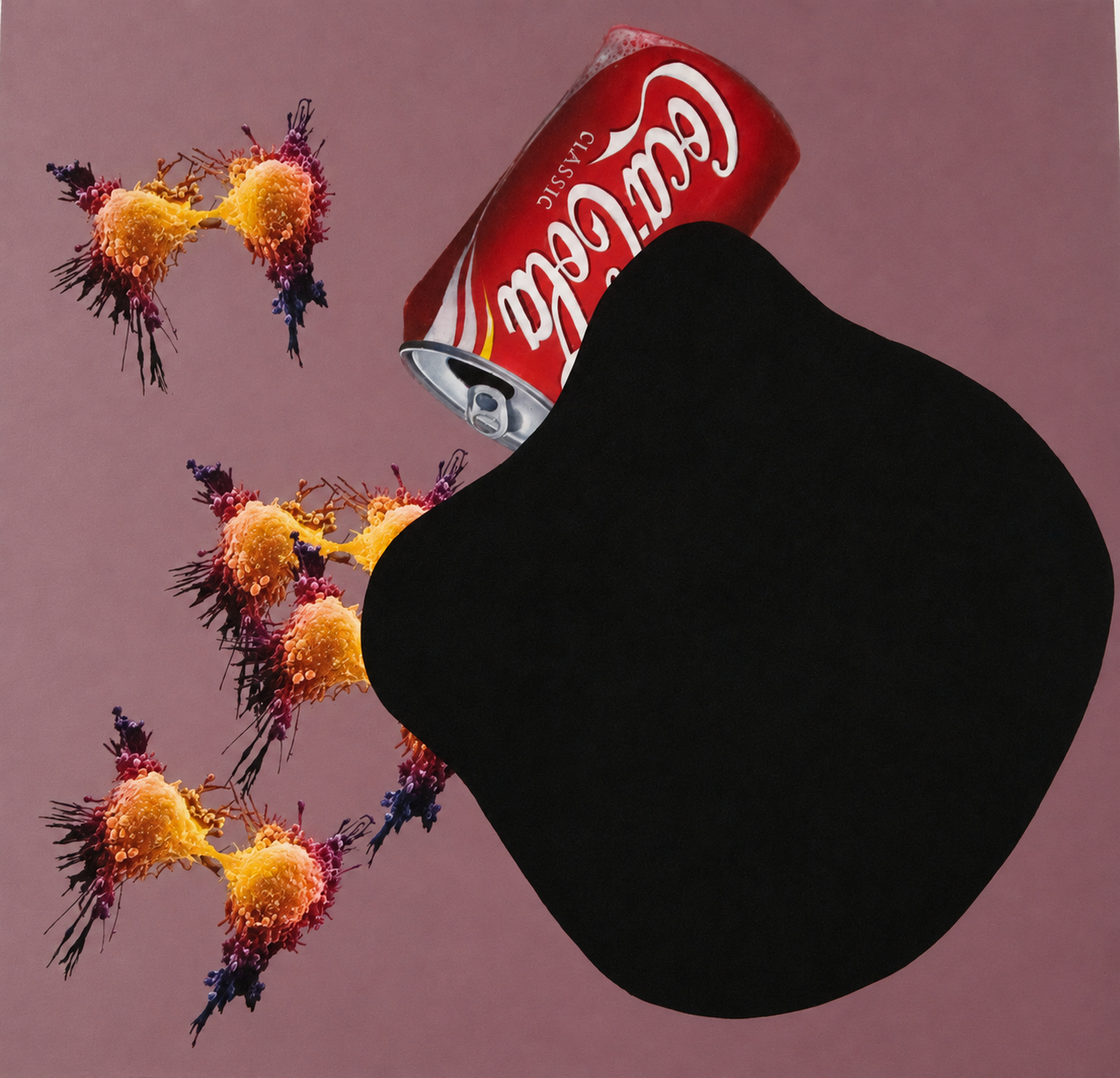 Untitled, 2012, Print and Acrylic Paint, Paper Size 45x45cm, Edition of 2 - Works on Paper by Tom Bell